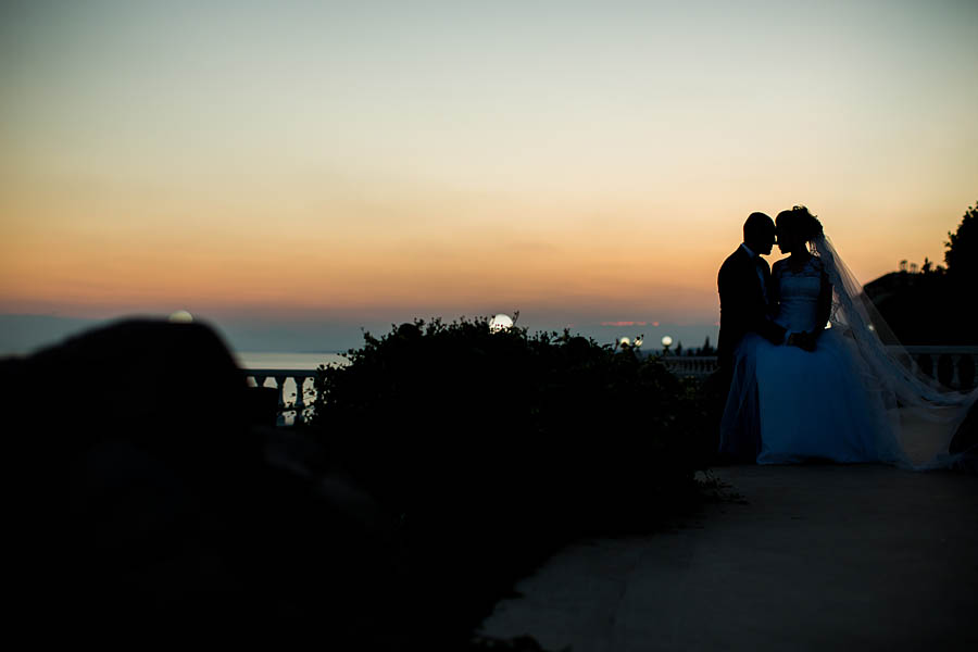 Sonnenuntergang auf einer Hochzeit in der Türkei