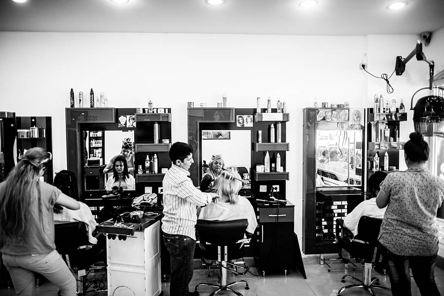 Getting Ready friseur in der Türkei Hochzeit