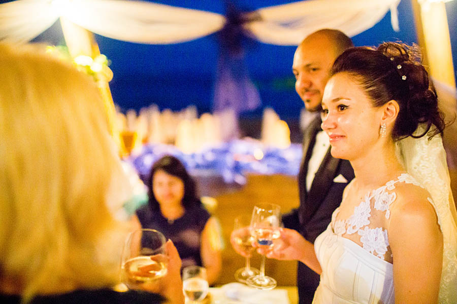 Hochzeit Gäste werden begrüßt