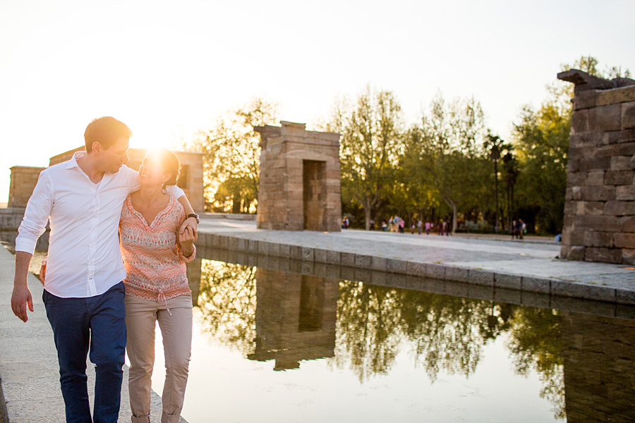 Templdo de Debod - Madrid paarfotos verliebt sonnenuntergang