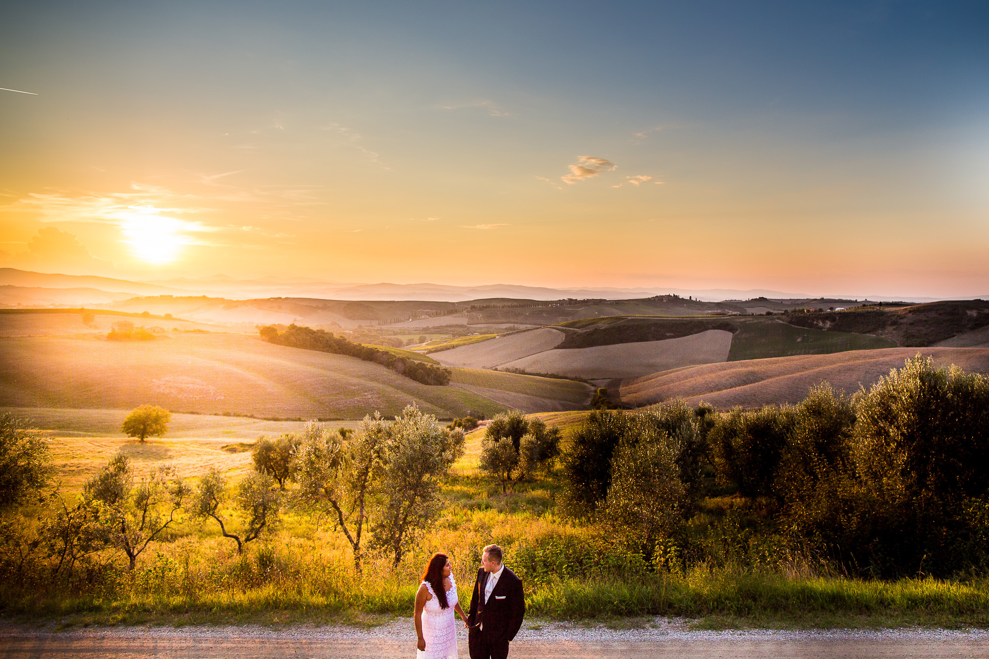 Sonnenuntergang in der Toscana - Hochzeit - Hochzeitsbilder