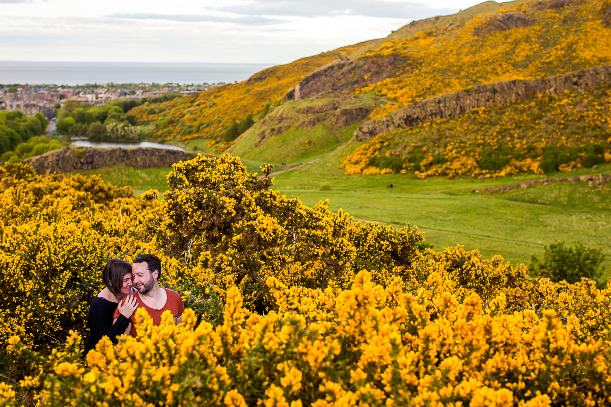 Engagement und Paarshooting in Edinburgh Arthur’s Seat 