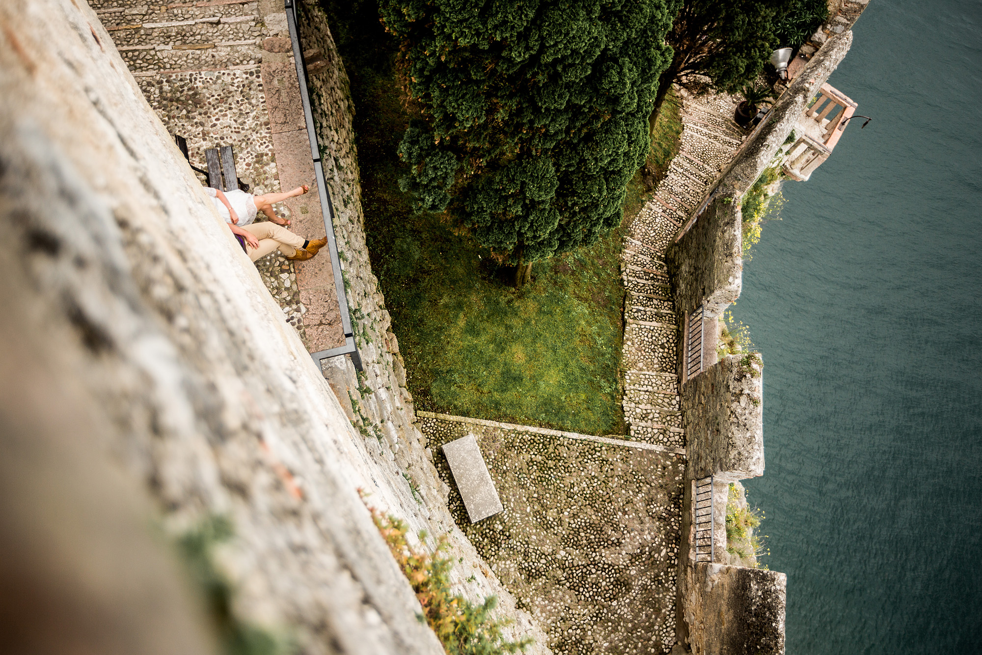 Gardasee, Malcesine, Paar, Shooting, verliebt, Beine, Burgruine