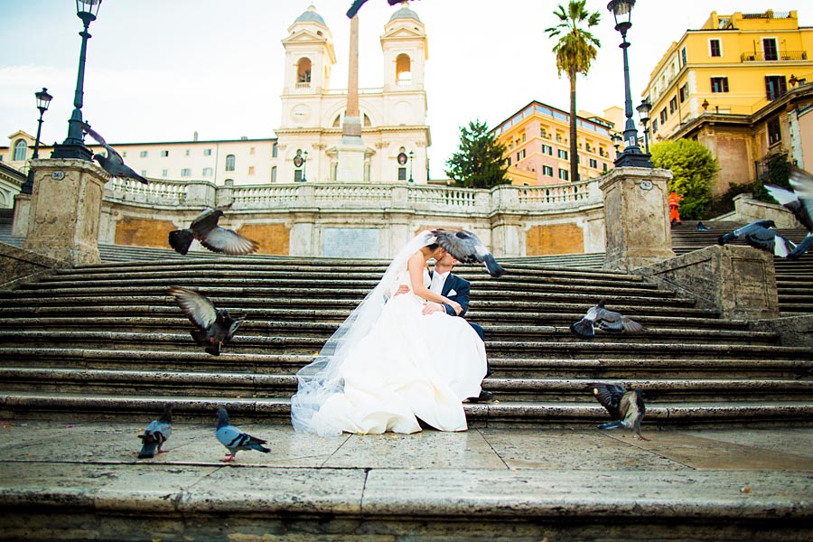 Hochzeitsfotograf in Rom Spanische Treppe