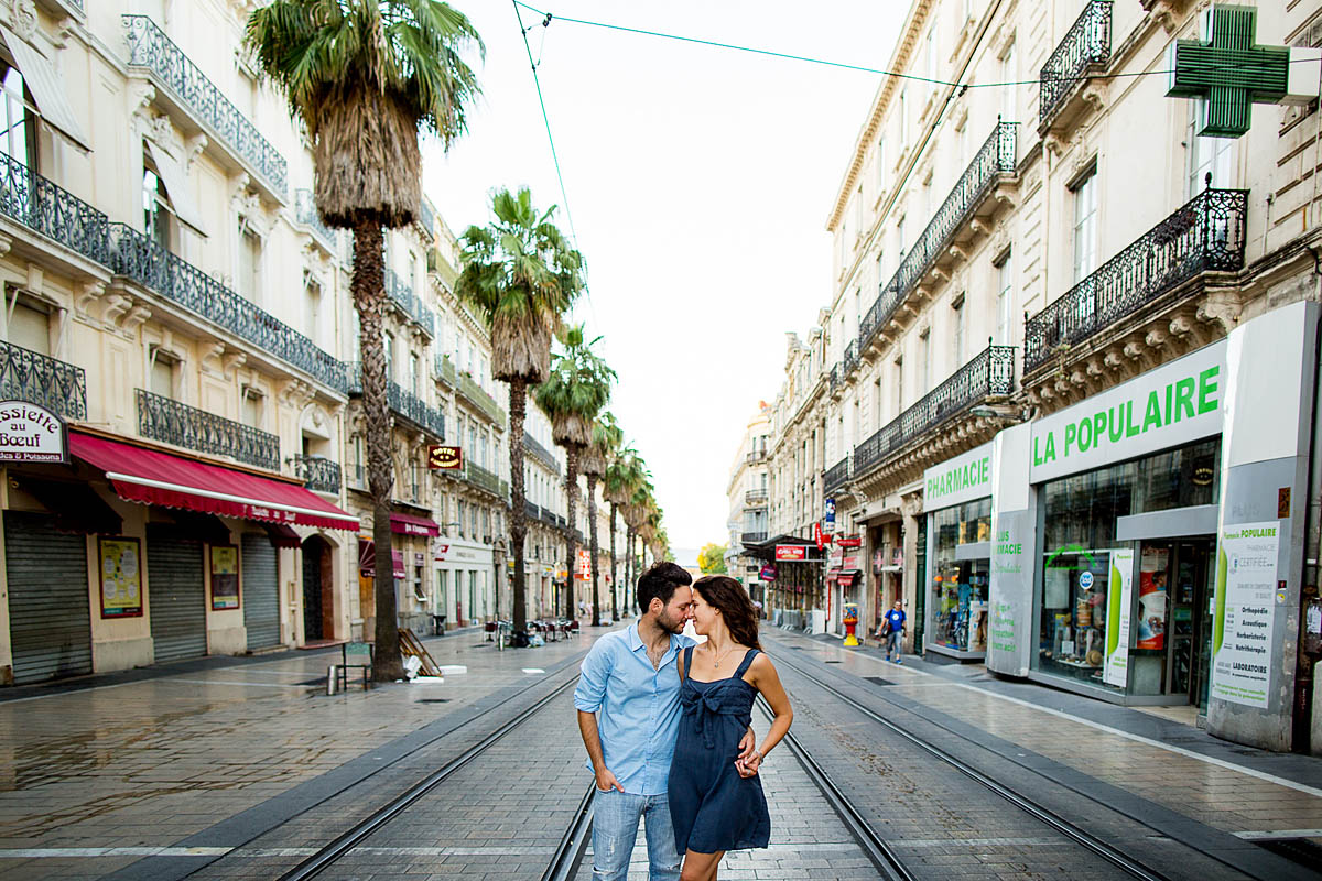 Engagement - Paarfotos in Montpellier - liebe - verliebt