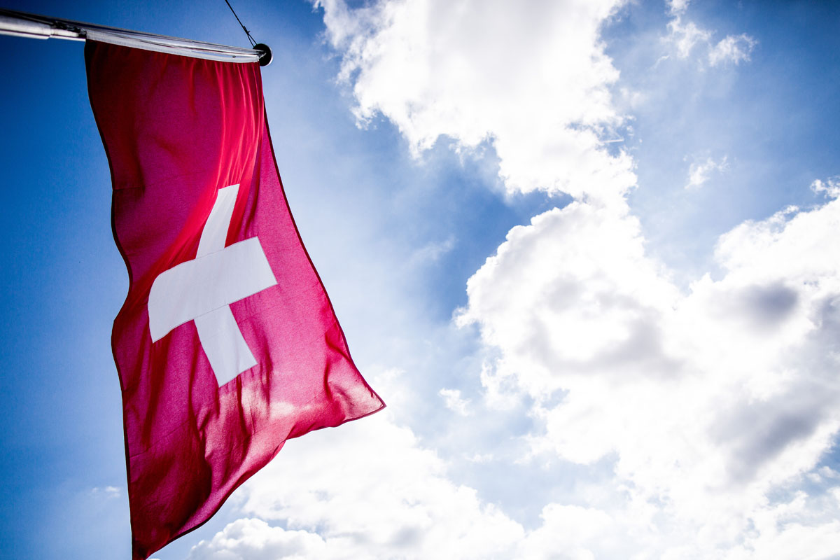 Hochzeitslocation in Meisterschwanden Schweizer Flagge