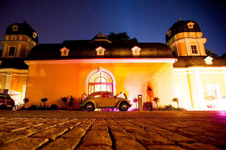 Gartenpavillion Würzburg JUliusspital bei Nacht Hochzeit