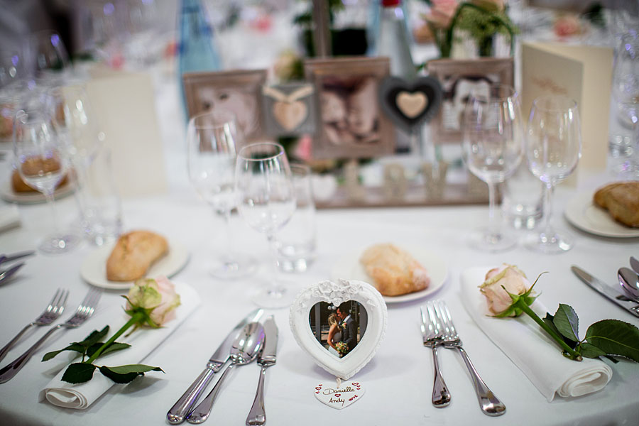 Tischdeko auf einer Hochzeit in Luxemburg