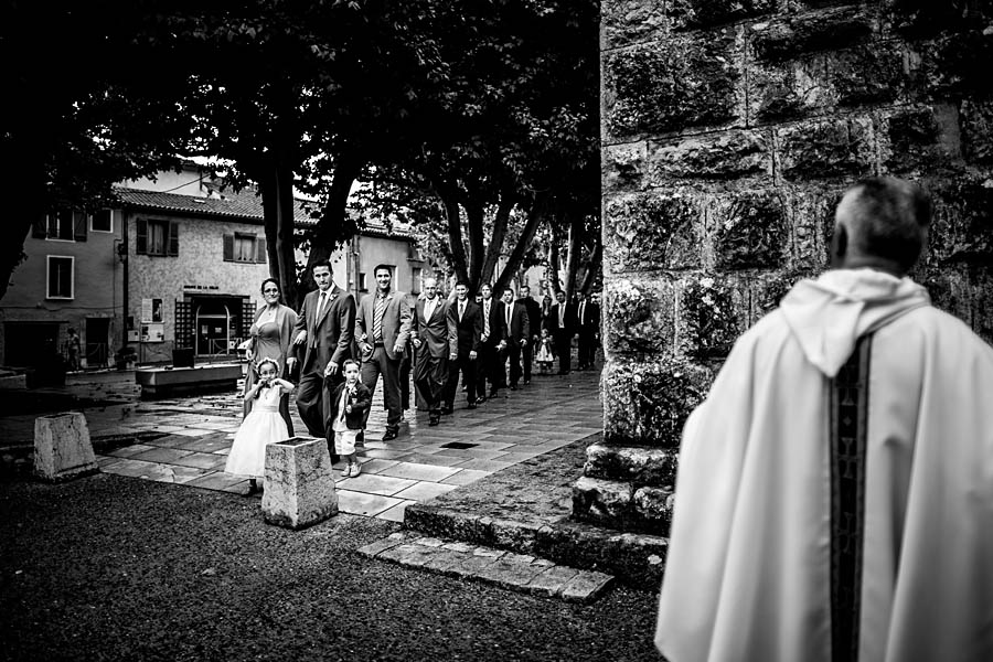 on the way to maison ducasse - wedding church