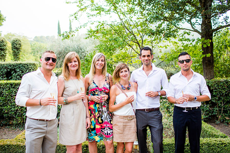 friends on a wedding in maison ducasse