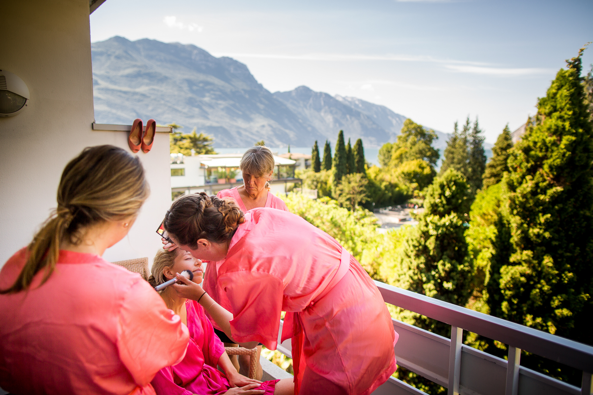 Hair and make up, gardasee, lago di garda, wedding shoes, getting ready