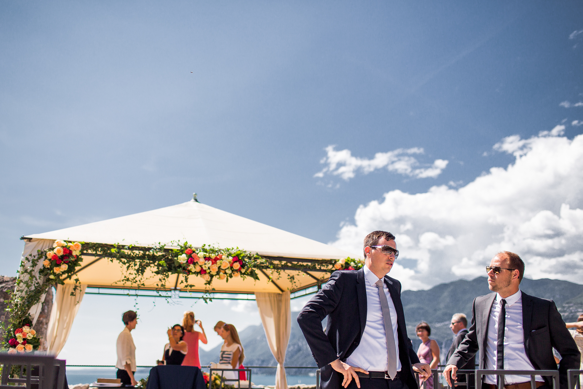 Hochzeitspavillon, Castello Scaligero, Flowers, Lago di Garda, Malcesine, 