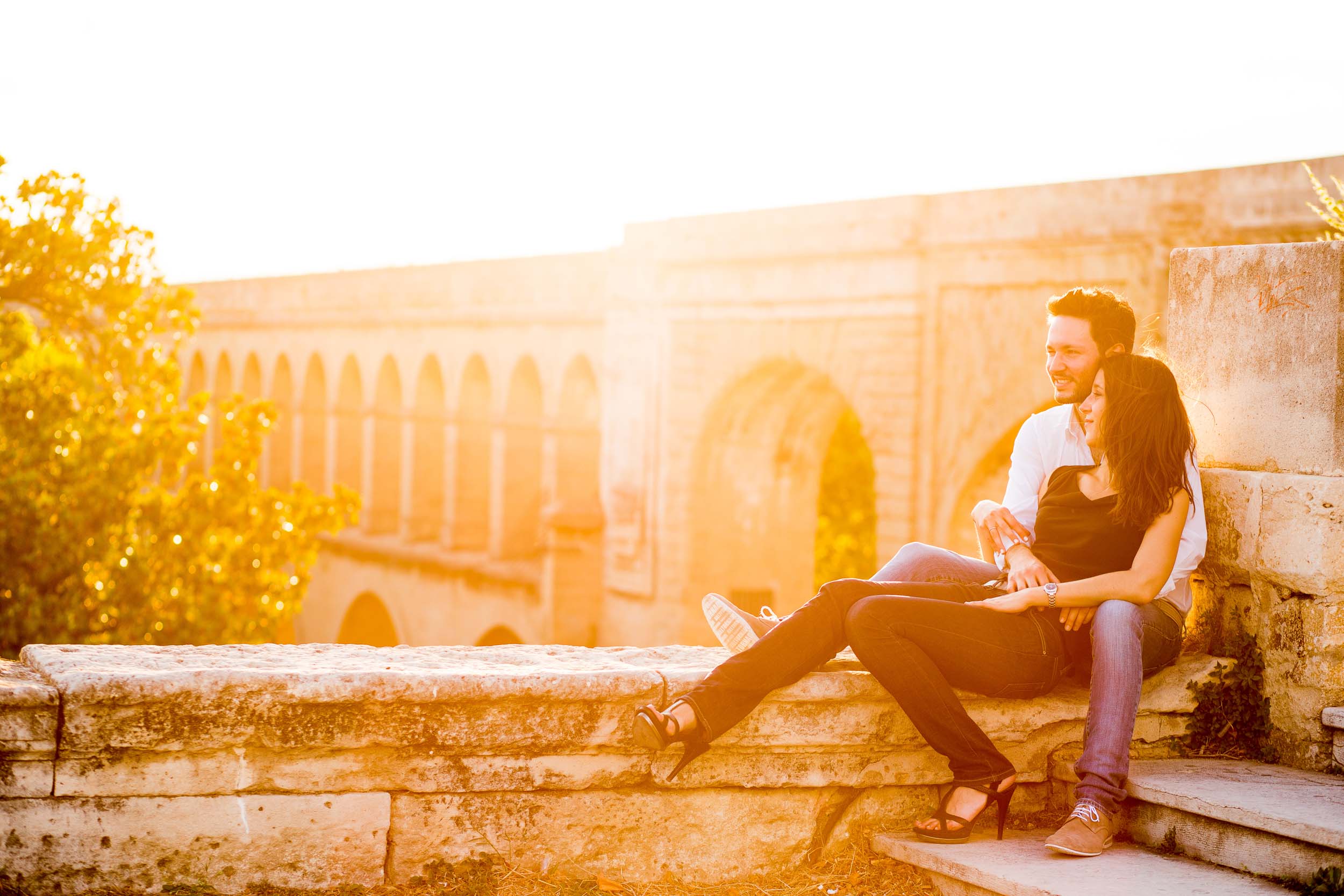 Engagementshooting vom Hochzeitsfotografen in Monpellier - Paar aus Luxembourg